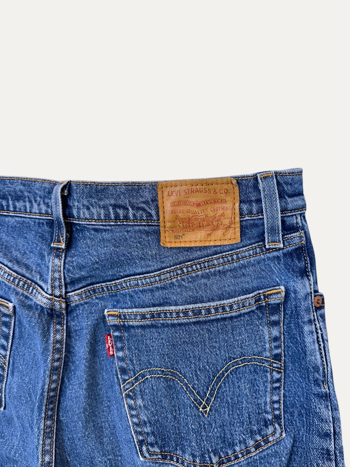 Vintage Levi's 501 Straight Jeans in blue, unisex, size W28 L26 – second-hand
