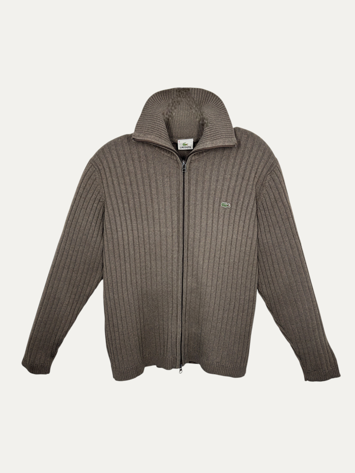 Vintage Lacoste Sweater in brown, unisex, size XL – second-hand