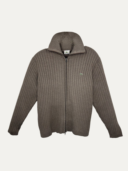 Vintage Lacoste Sweater in brown, unisex, size XL – second-hand