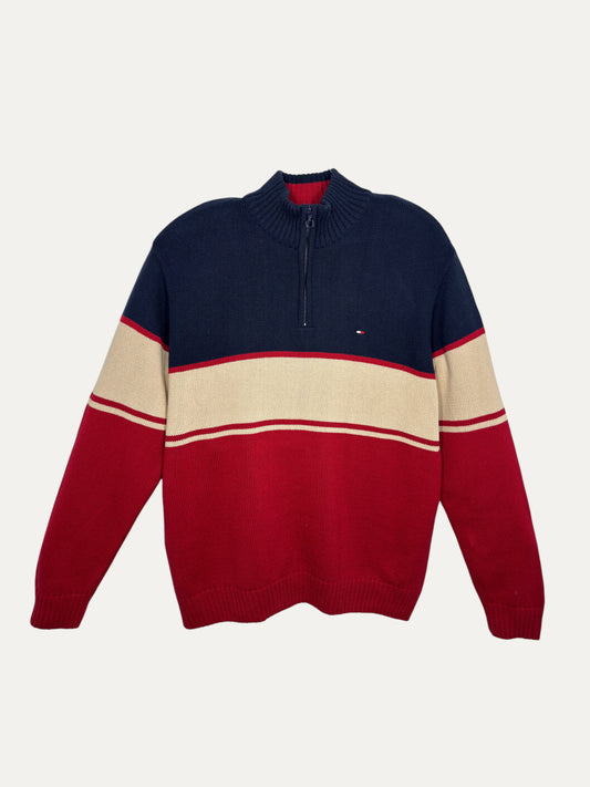 Vintage Tommy Hilfiger Sweater in red, women's, size L – second-hand
