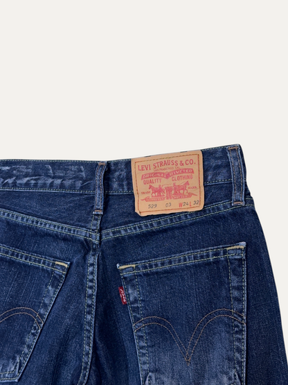 Vintage Levi's 529 Bootcut Jeans in blue, women's, size W24 L32 – second-hand
