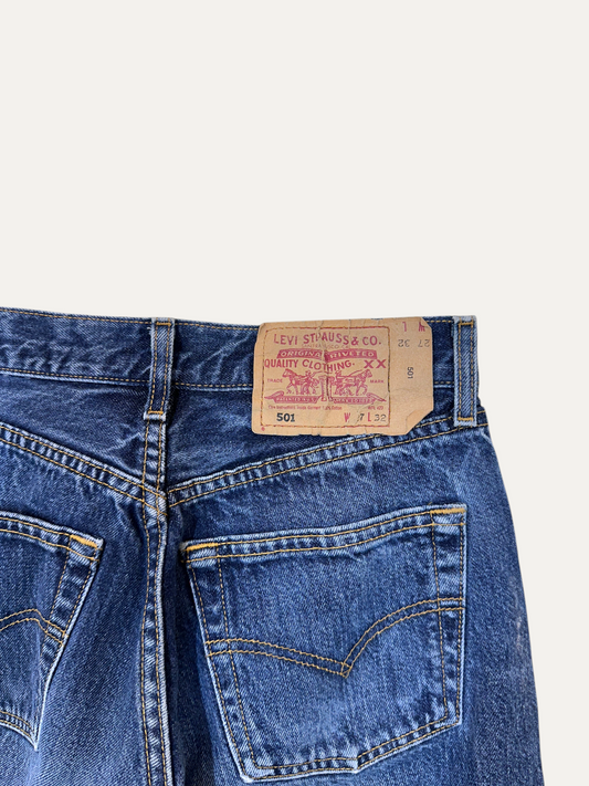 Vintage Levi's 501 Straight Jeans in blue, unisex, size W27 L32 – second-hand
