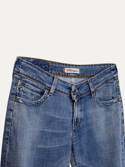 Vintage Levi's 570 Slim Jeans in blue, women's, size W31 L34 – second-hand