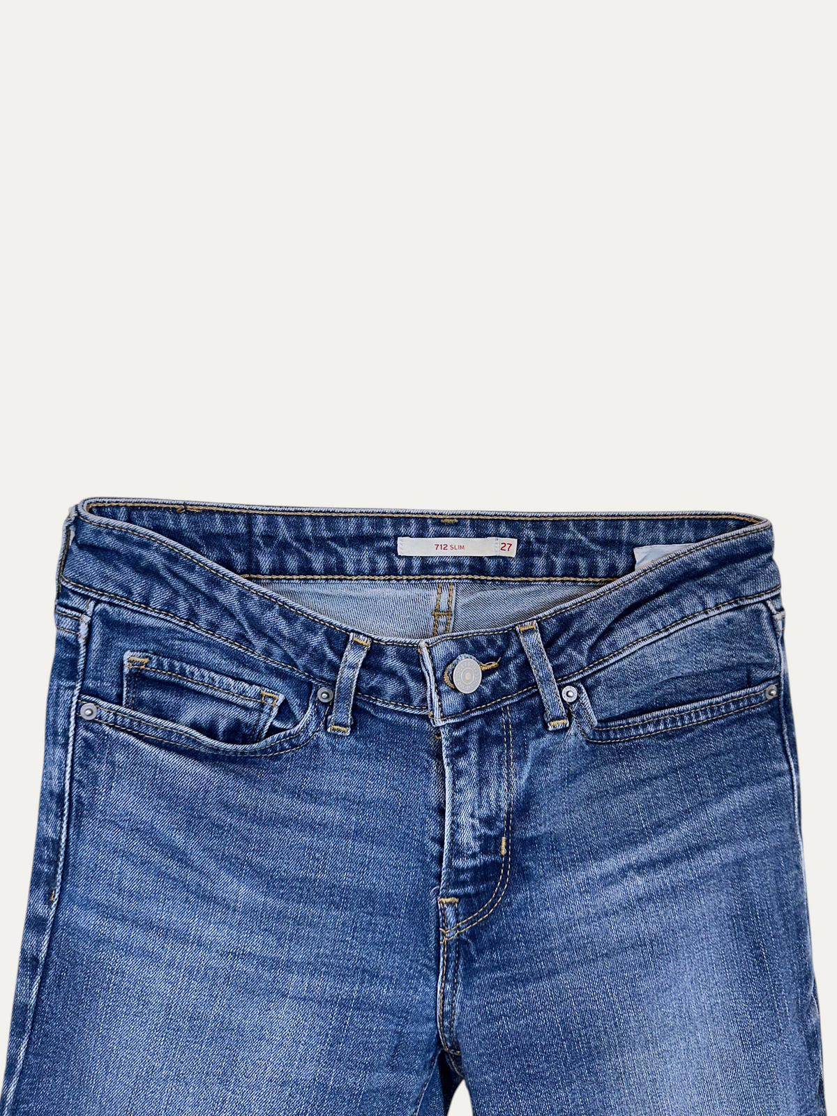 Vintage Levi's 712 Slim Jeans in blue, women's, size W27 L32 – second-hand