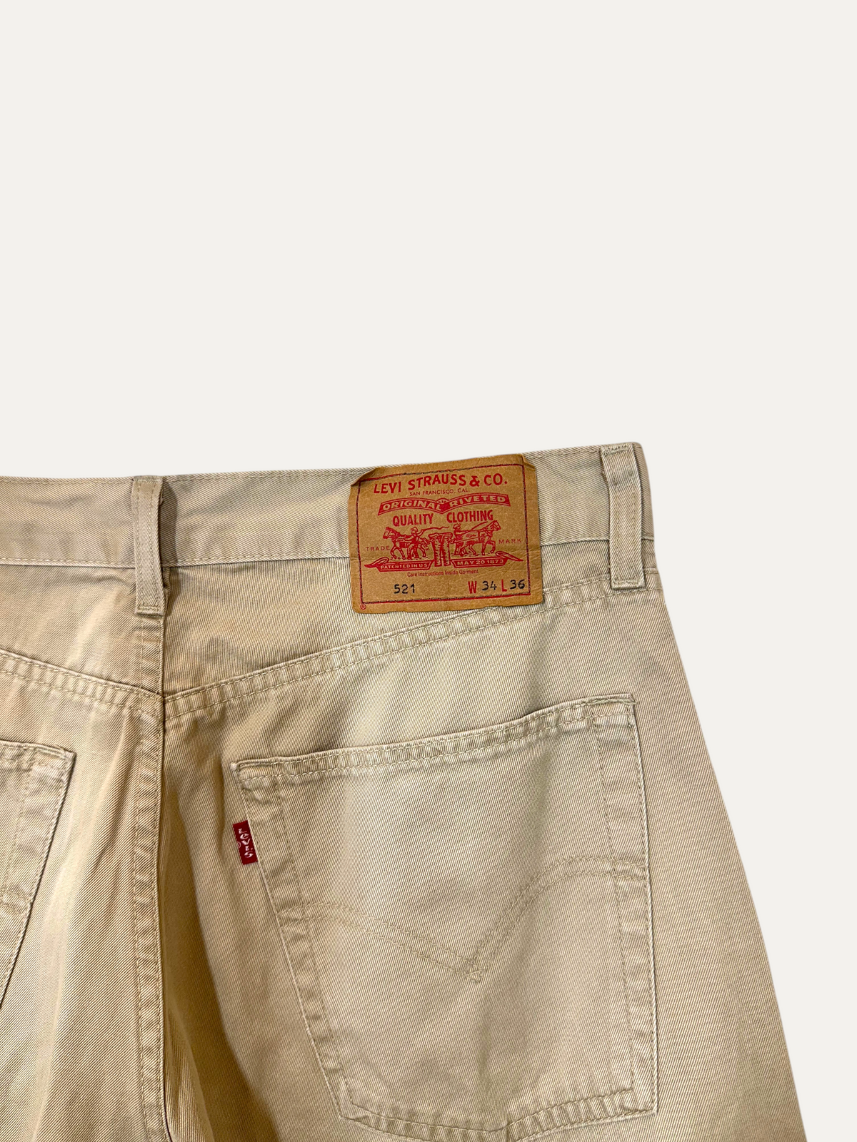 Vintage Levi's 521 Slim Jeans in blue, men's, size W34 L36 – second-hand