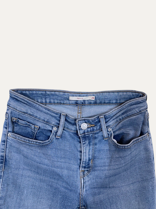 Vintage Levi's 712 Slim Jeans in blue, women's, size W28 L34 – second-hand