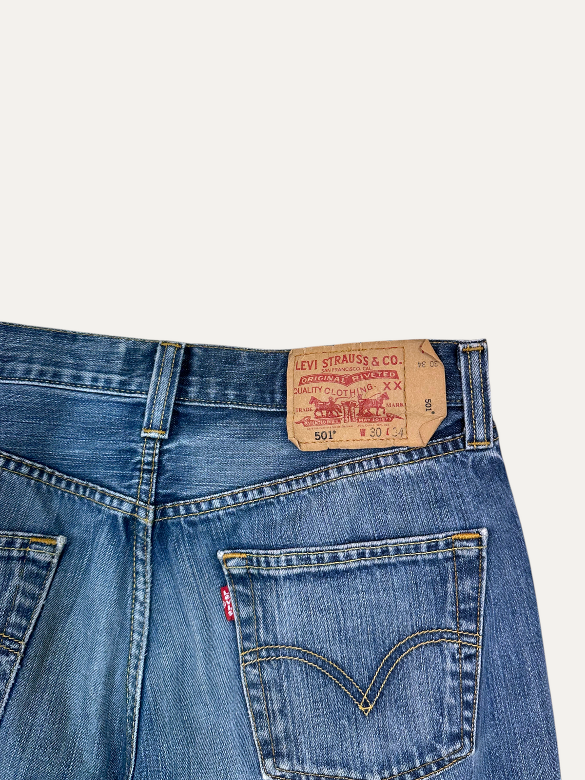 Vintage Levi's Engineered Slim Jeans in blue, men's, size W30 L34 – second-hand