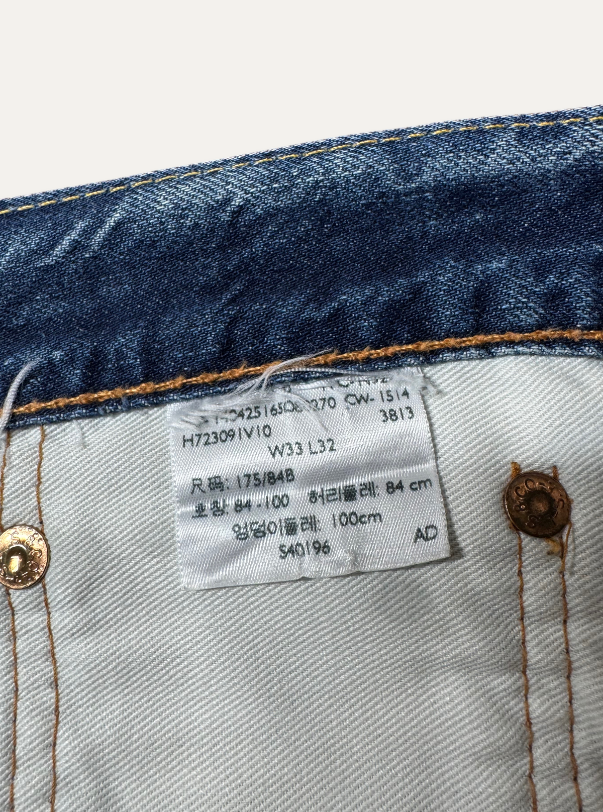 Vintage Levi's 508 Straight Jeans in blue, unisex, size W33 L32 – second-hand