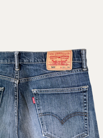 Vintage Levi's 505 Straight Jeans in blue, unisex, size W33 L34 – second-hand