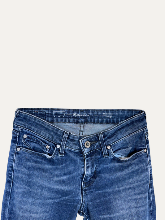 Vintage Levi's Demi Curve Slim Jeans in blue, women's, size W25 L34 – second-hand