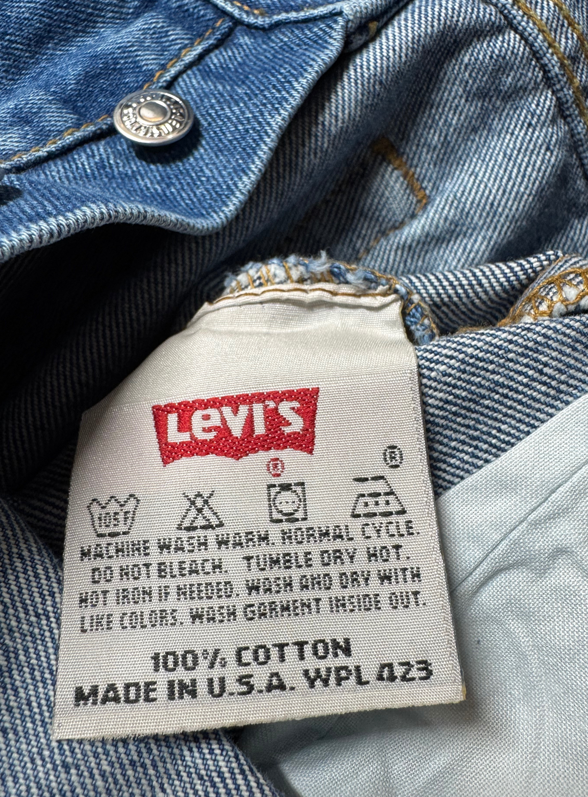 Vintage Levi's 501 Straight Jeans in blue, unisex, size W38 L36 – second-hand