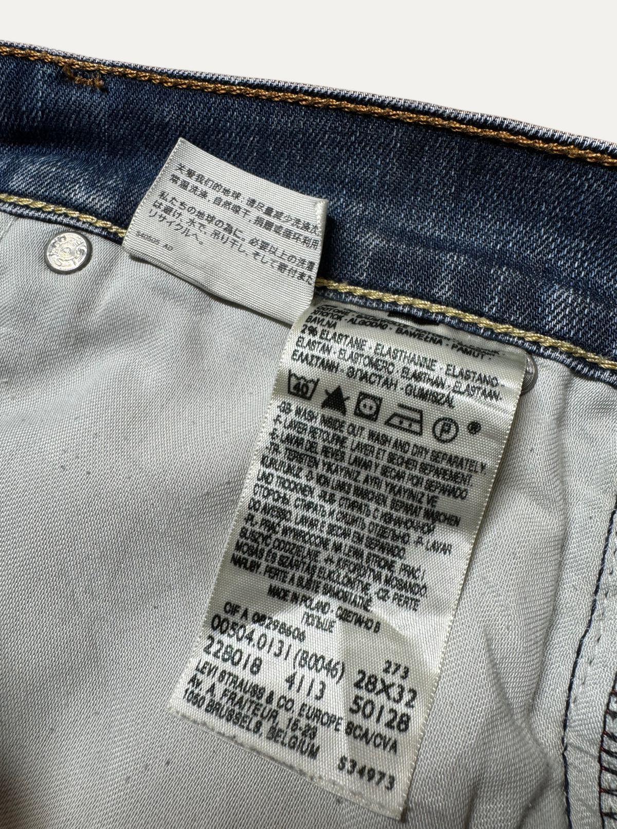 Vintage Levi's 511 Slim Jeans in blue, men's, size W28 L32 – second-hand