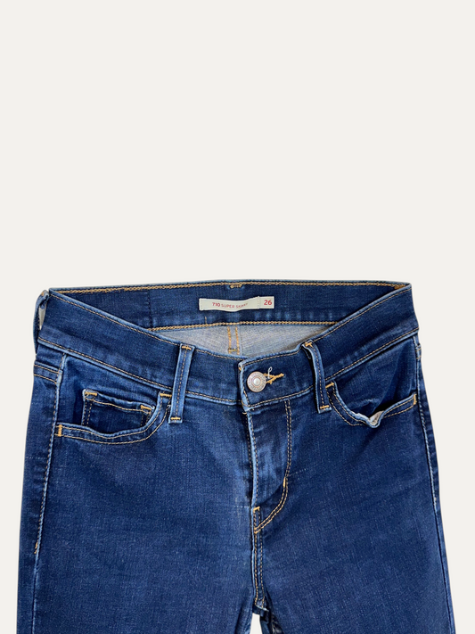 Vintage Levi's 710 Skinny Jeans in blue, women's, size W26 L30 – second-hand