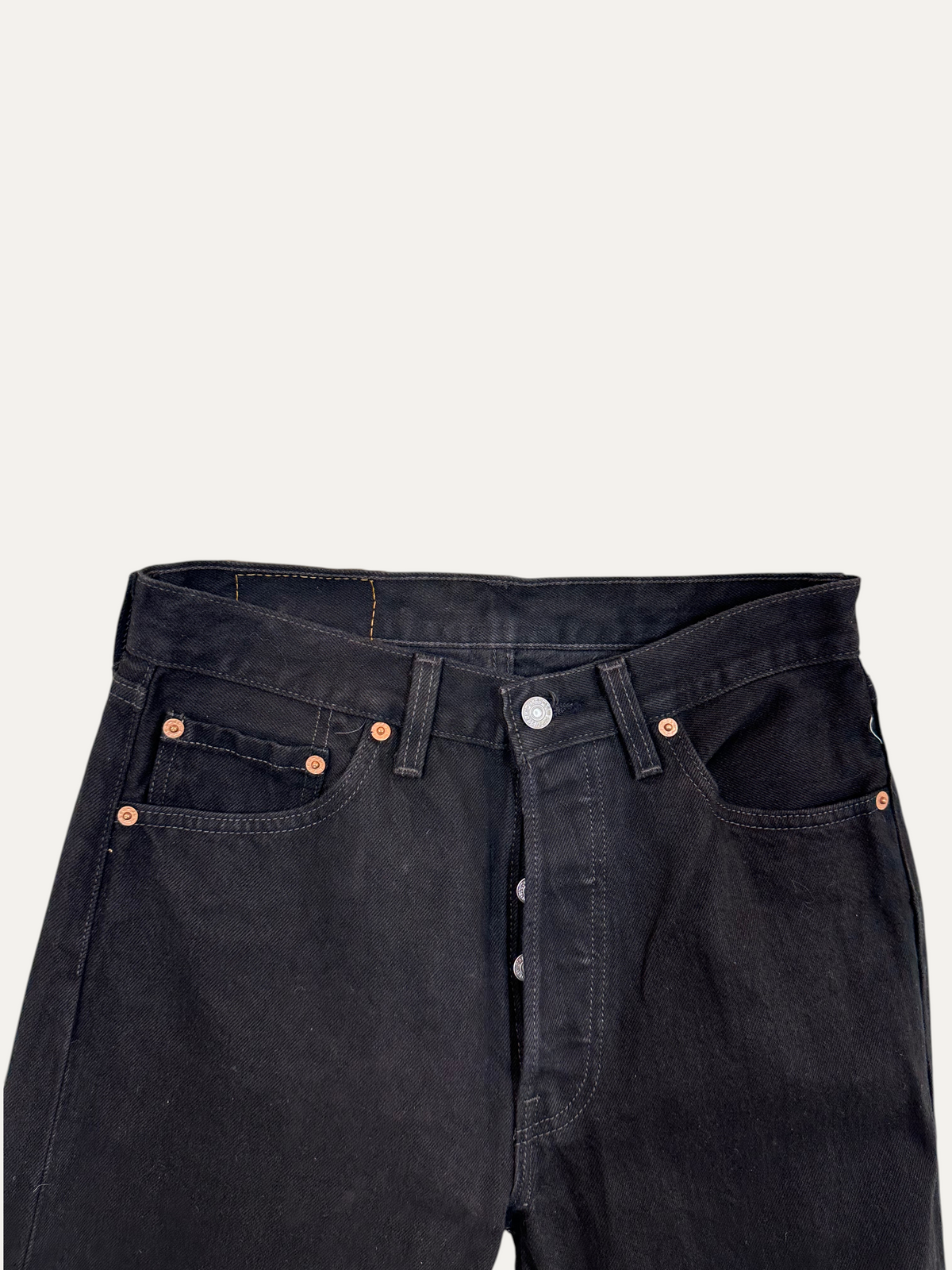 Vintage Levi's 501 Straight Jeans in black, unisex, size W29 L34 – second-hand