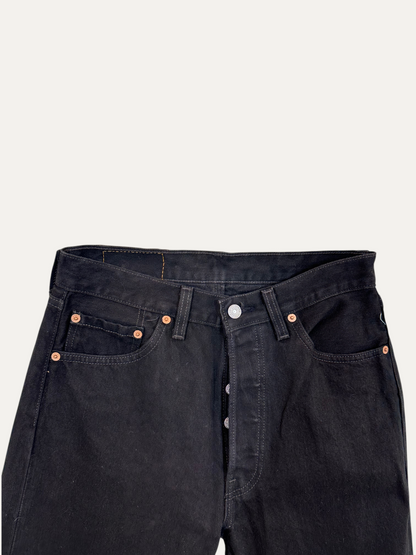 Vintage Levi's 501 Straight Jeans in black, unisex, size W29 L34 – second-hand
