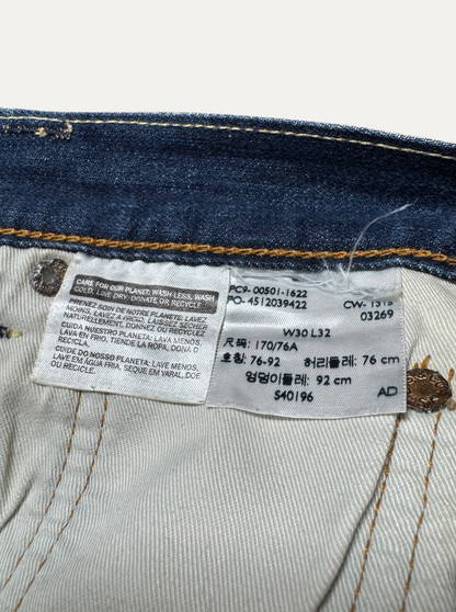 Vintage Levi's 501 Straight Jeans in blue, unisex, size W30 L32 – second-hand
