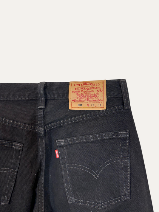 Vintage Levi's 501 Straight Jeans in black, unisex, size W29 L34 – second-hand