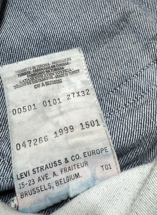 Vintage Levi's 501 Straight Jeans in blue, unisex, size W27 L32 – second-hand