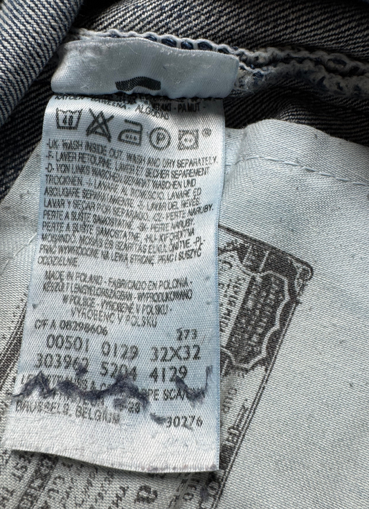 Vintage Levi's 501 Straight Jeans in blue, unisex, size W32 L32 – second-hand