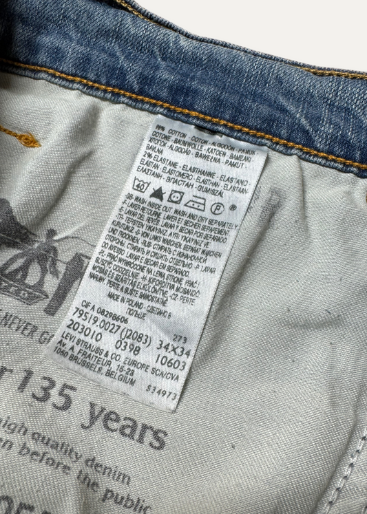 Vintage Levi's 511 Slim Jeans in blue, men's, size W34 L34 – second-hand