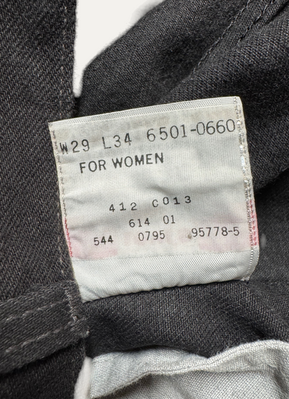 Vintage Levi's 501 Straight Jeans in black, unisex, size W29 L34 – second-hand