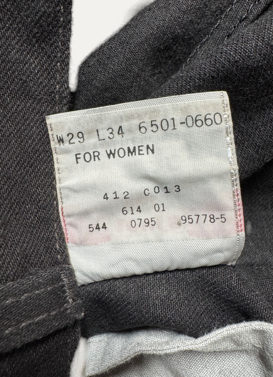 Vintage Levi's 501 Straight Jeans in black, unisex, size W29 L34 – second-hand