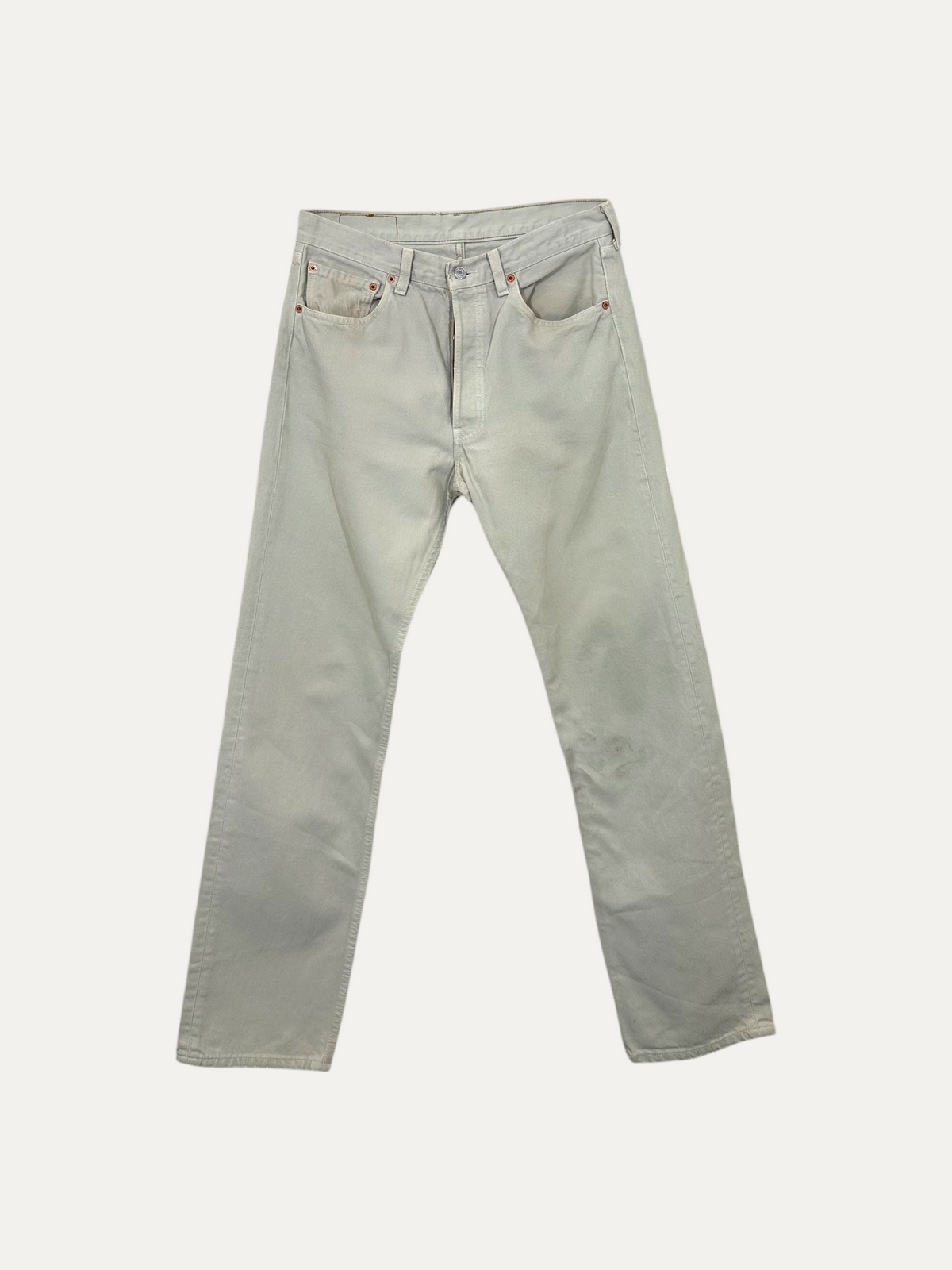 Vintage Levi's 501 Straight Jeans in beige, unisex, size W32 L32 – second-hand