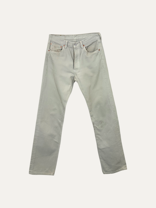 Vintage Levi's 501 Straight Jeans in beige, unisex, size W32 L32 – second-hand