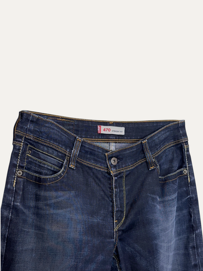 Vintage Levi's 470 Straight Jeans in blue, women's, size W33 L34 – second-hand
