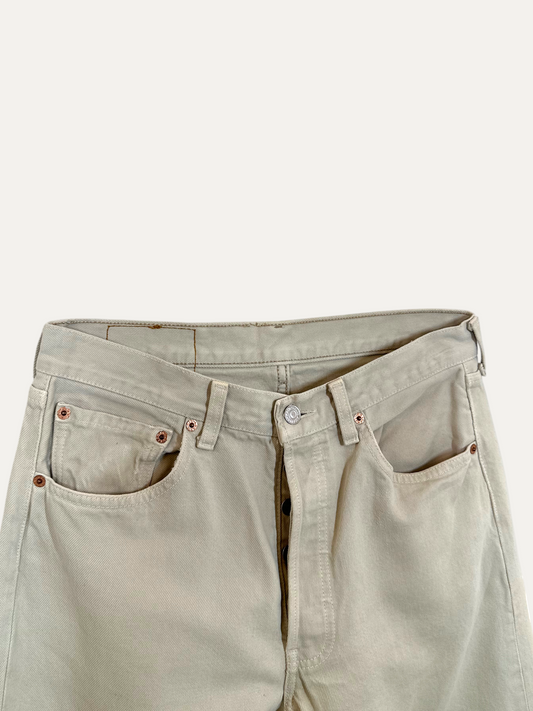 Vintage Levi's 501 Straight Jeans in beige, unisex, size W32 L32 – second-hand