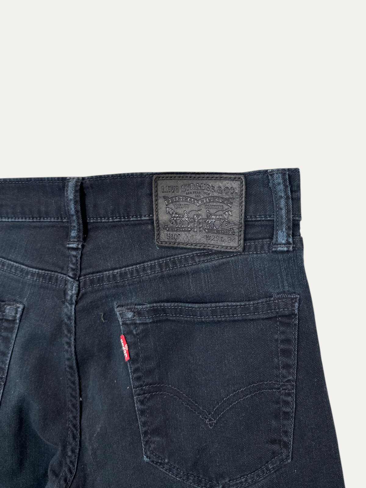 Vintage Levi's 510 Skinny Jeans in black, men's, size W29 L34 – second-hand