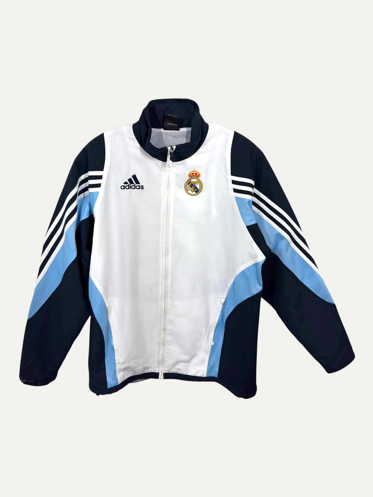 Vintage Adidas Jacket in white, unisex, size S – second-hand
