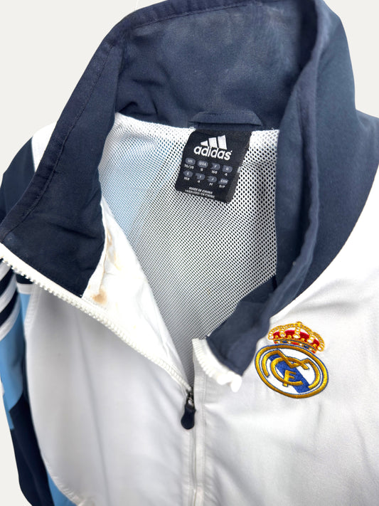 Vintage Adidas Jacket in white, unisex, size S – second-hand