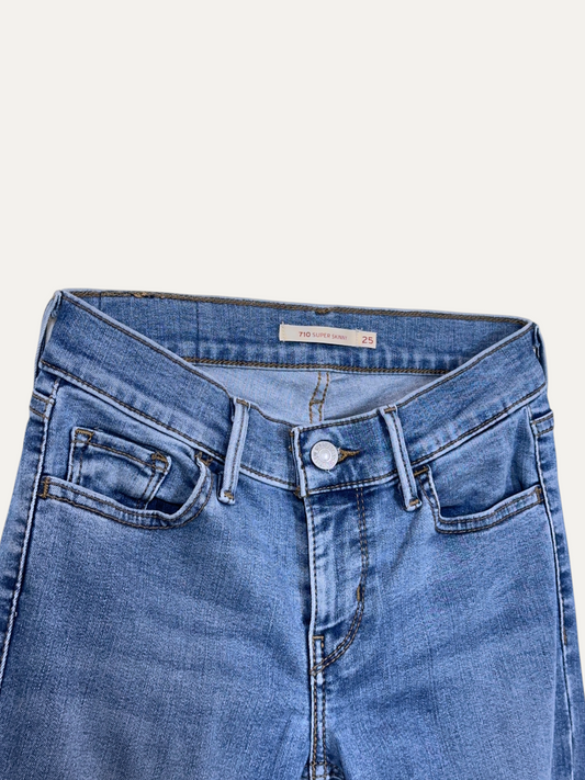 Vintage Levi's 710 Skinny Jeans in blue, women's, size W25 L32 – second-hand