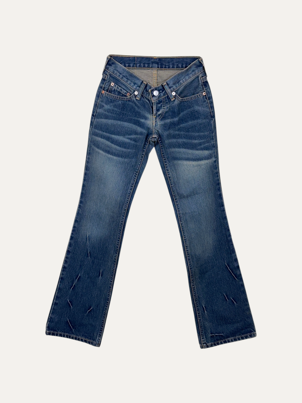 Vintage Levi's 593 Skinny Jeans in blue, women's, size W24 L31 – second-hand