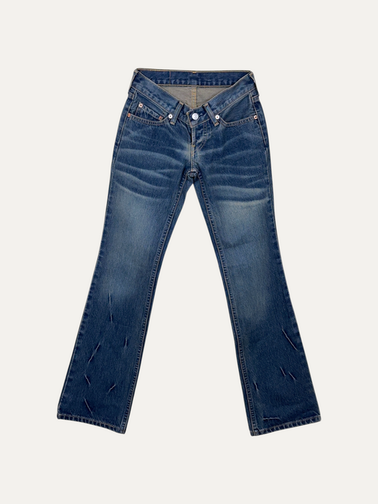 Vintage Levi's 593 Skinny Jeans in blue, women's, size W24 L31 – second-hand