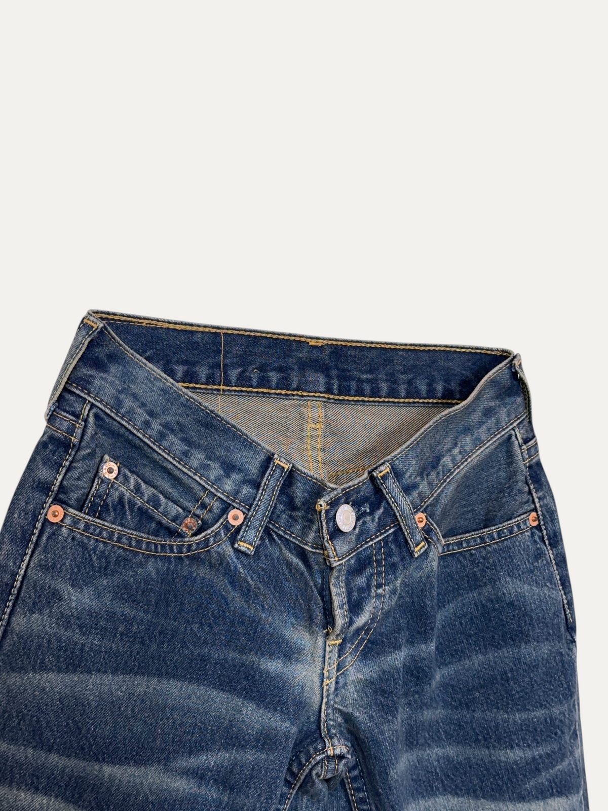 Vintage Levi's 593 Skinny Jeans in blue, women's, size W24 L31 – second-hand