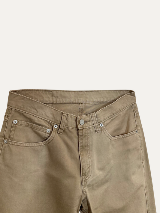 Vintage Levi's 752 Slim Jeans in beige, men's, size W31 L34 – second-hand