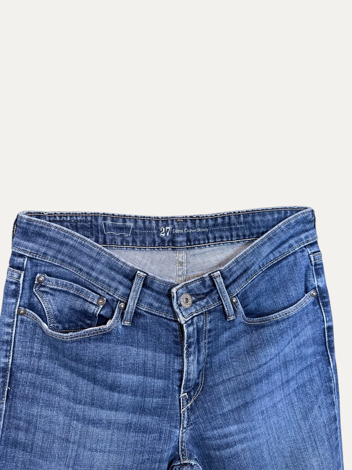 Vintage Levi's Skinny Jeans in blue, women's, size W27 L32 – second-hand