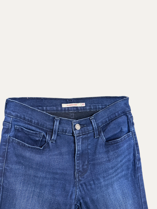 Vintage Levi's 710 Skinny Jeans in blue, women's, size W27 L30 – second-hand