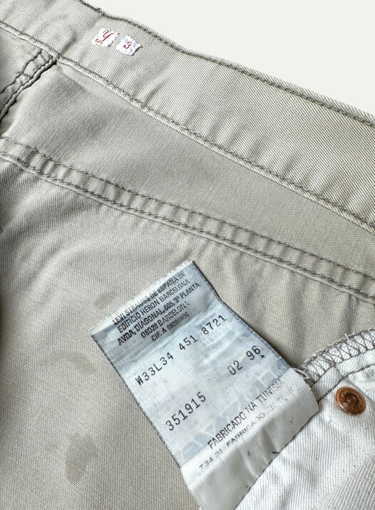 Vintage Levi's 451 Straight Jeans in blue, unisex, size W33 L34 – second-hand