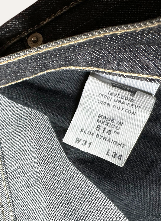 Vintage Levi's 514 Straight Jeans in blue, unisex, size W31 L34 – second-hand