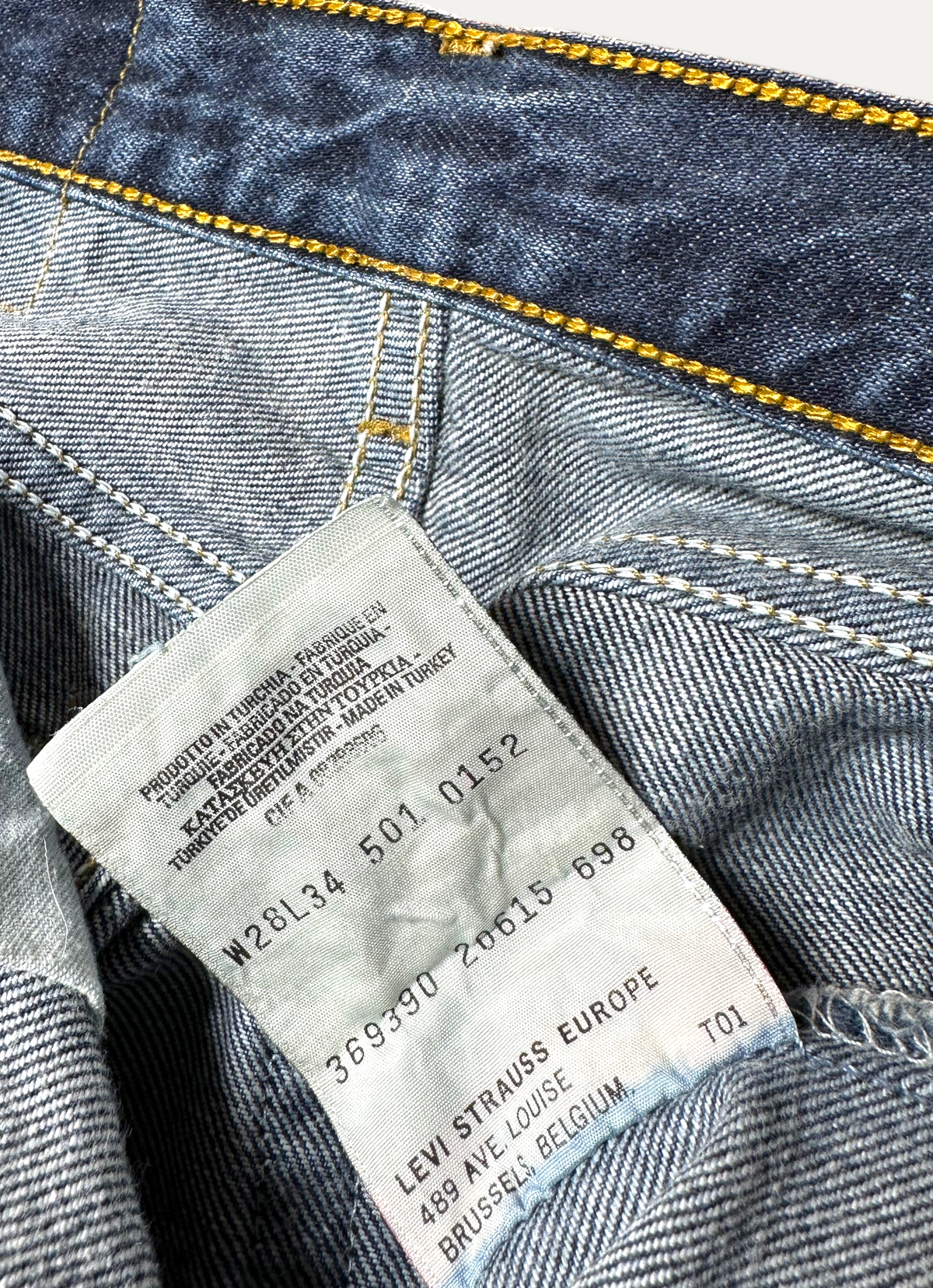 Vintage Levi's 501 Straight Jeans in blue, unisex, size W28 L34 – second-hand